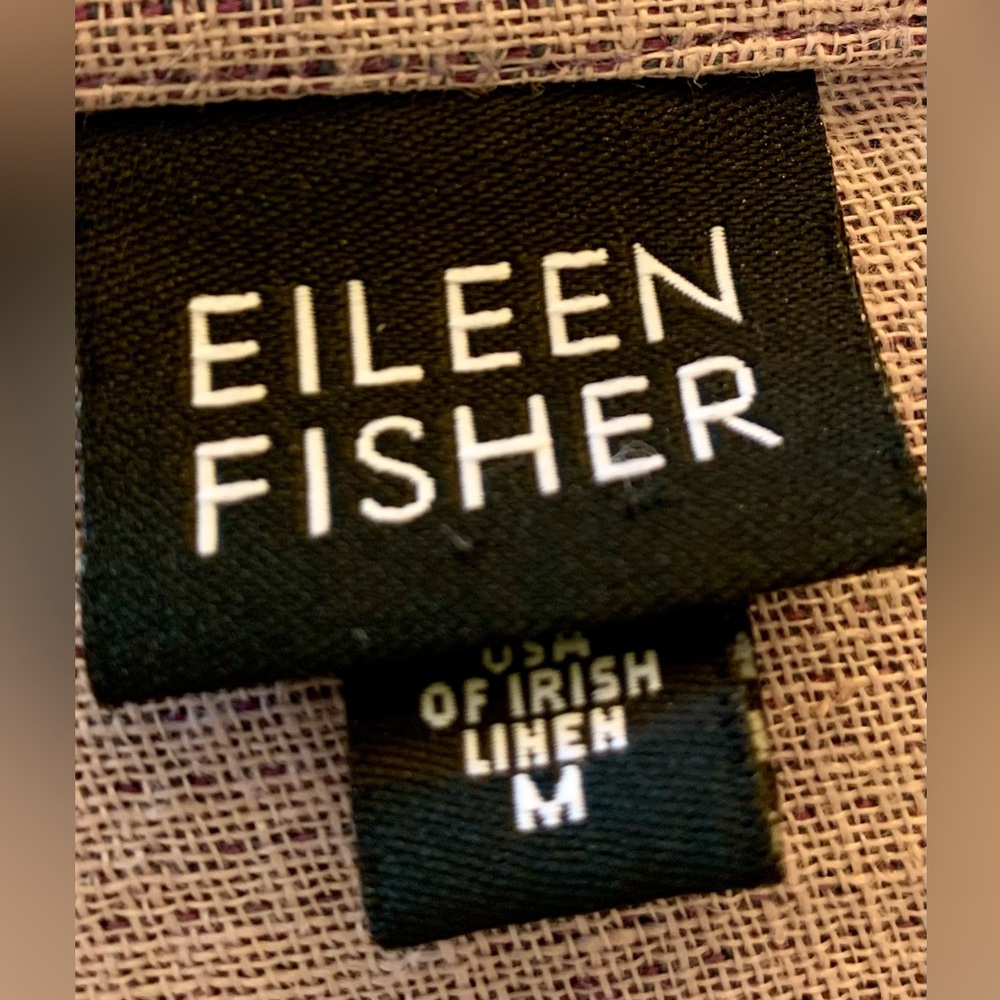 Eileen Fisher Purple Irish Linen Open Front Jacket - Kimono - Cardigan - Picture 13 of 15